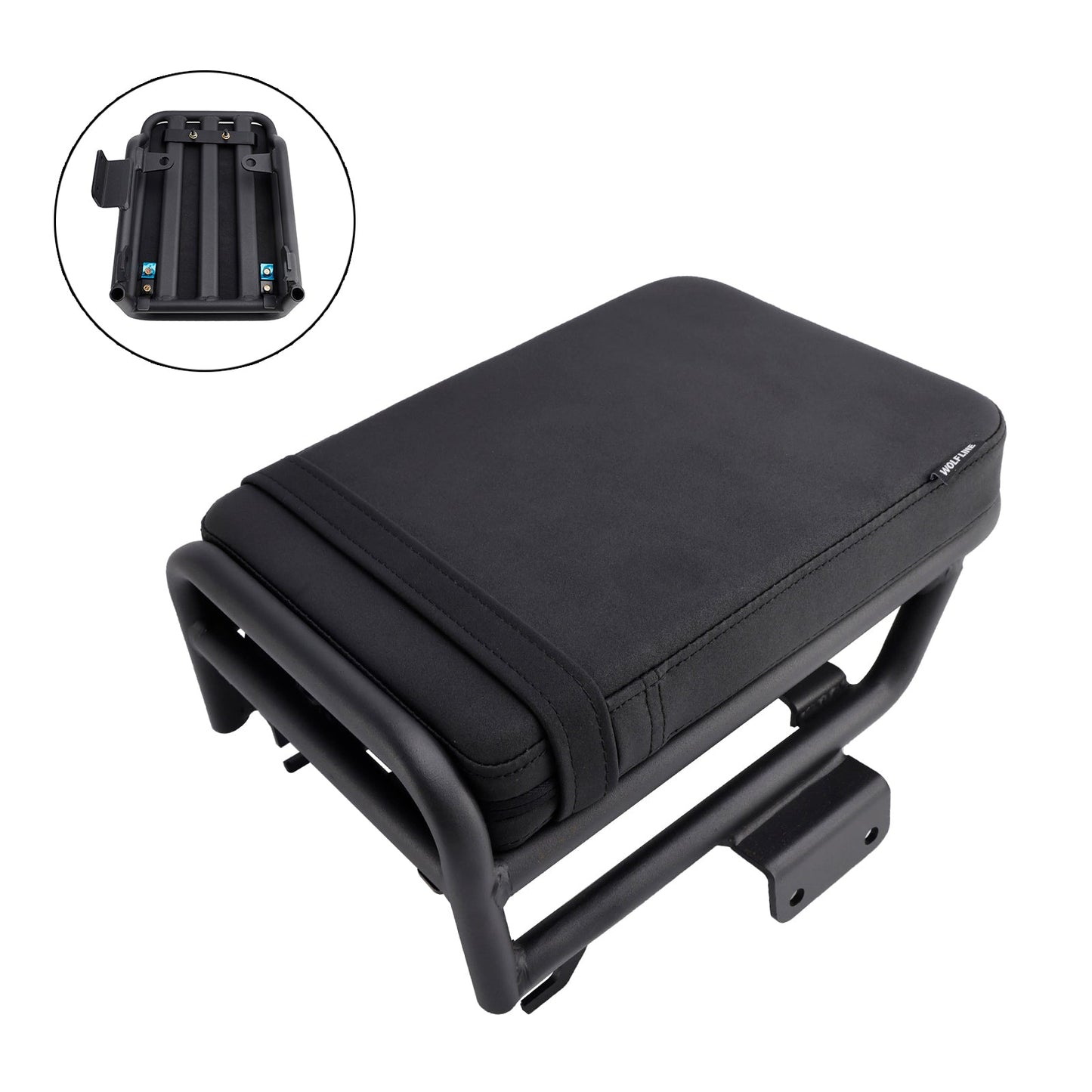 Cuscino passeggero posteriore per HONDA CT125 huntercub 125 2020-2023, piatto, in poliuretano, nero