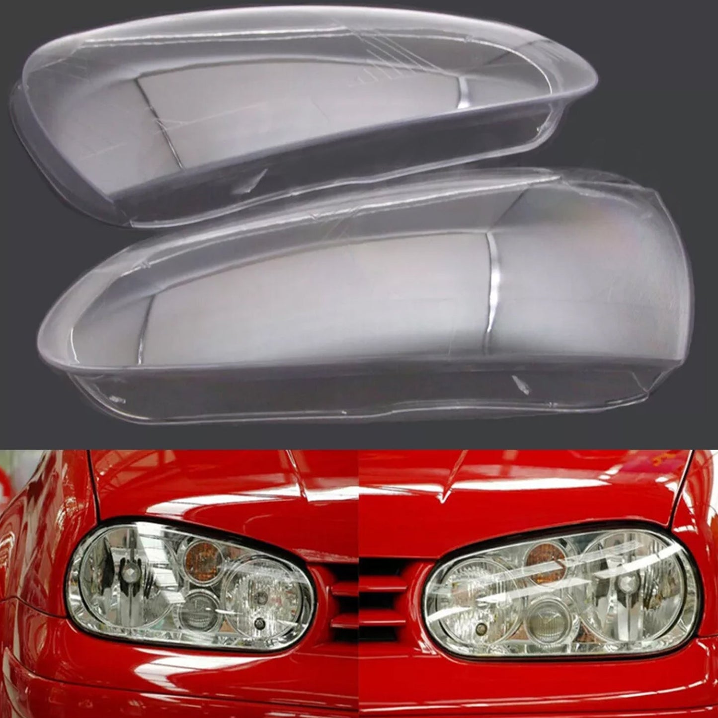 Copri fari anteriori trasparenti Volkswagen Rabbit 2006-2009 (2 pezzi) 1K6941005S