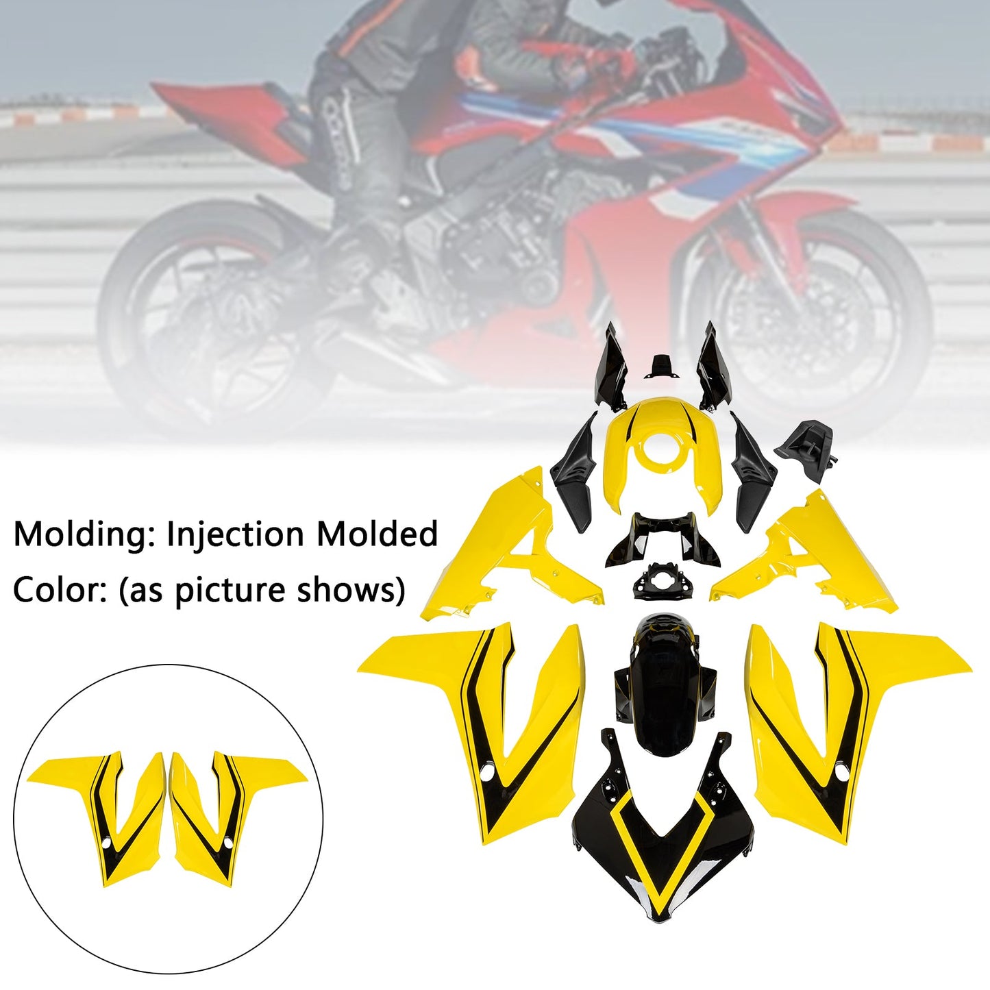 Kit carenatura in plastica ABS per iniezione per Honda CBR650R 2024-2025