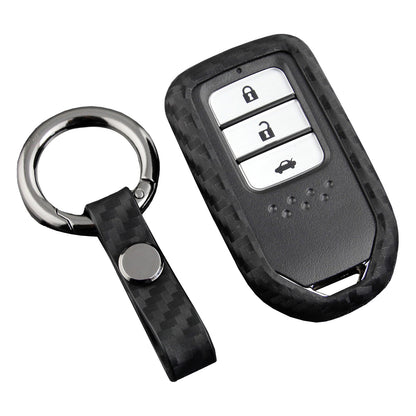 Custodia in pelle e silicone per chiave auto con fibbia per Honda