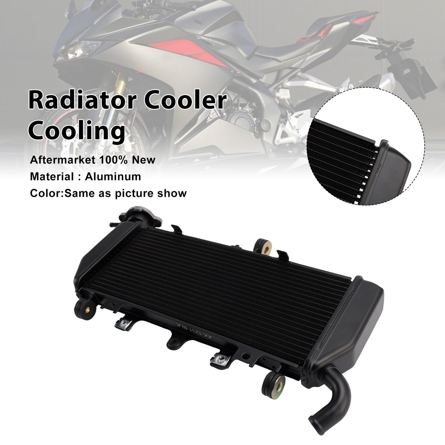 Radiatore di raffreddamento del motore in alluminio per Honda CBR250RR 2017-2024