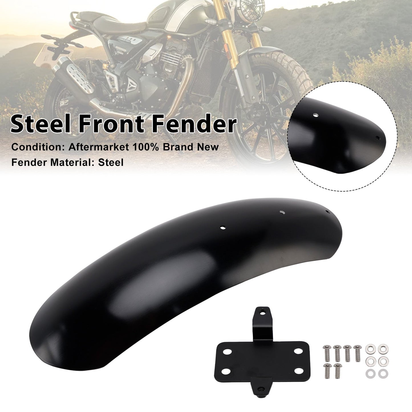 Parafango anteriore in acciaio Scrambler 400X 2023-2025