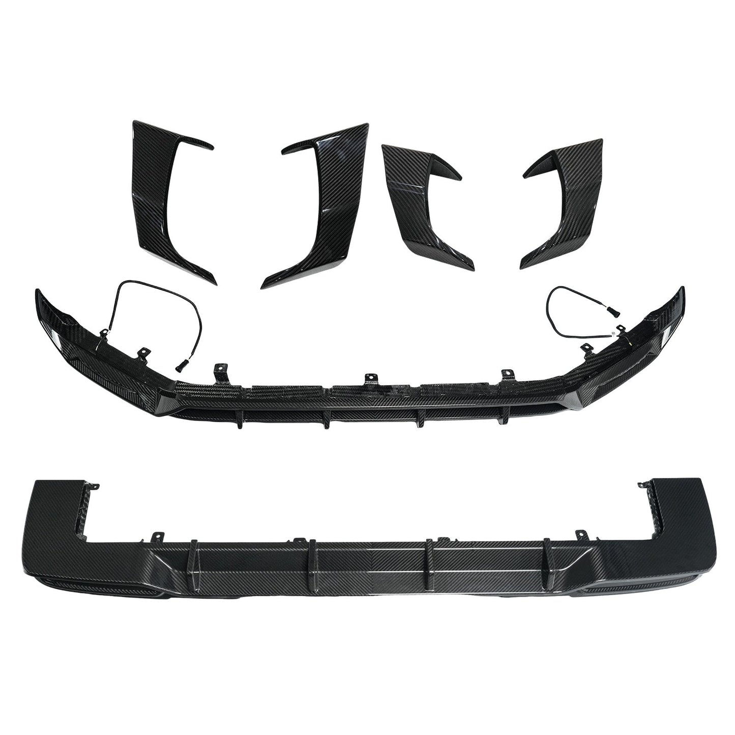 Spoiler anteriore e posteriore in fibra di carbonio a secco + prese d'aria laterali per Mercedes Classe G W465 2025+