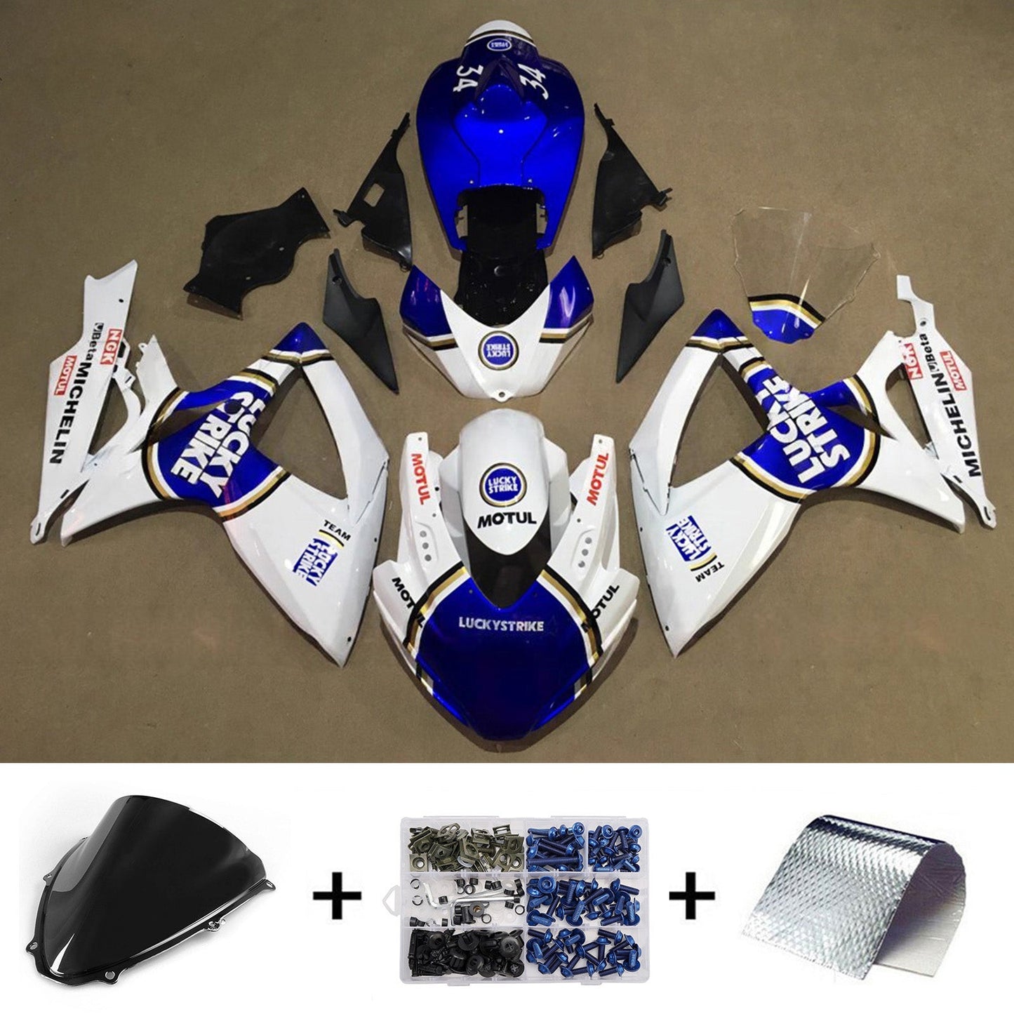 Kit carenatura iniezione plastica ABS per Suzuki GSXR 600/750 2006-2007 K6
