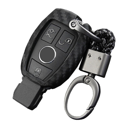 Custodia in silicone e pelle per chiave auto con fibbia per Mercedes-Benz