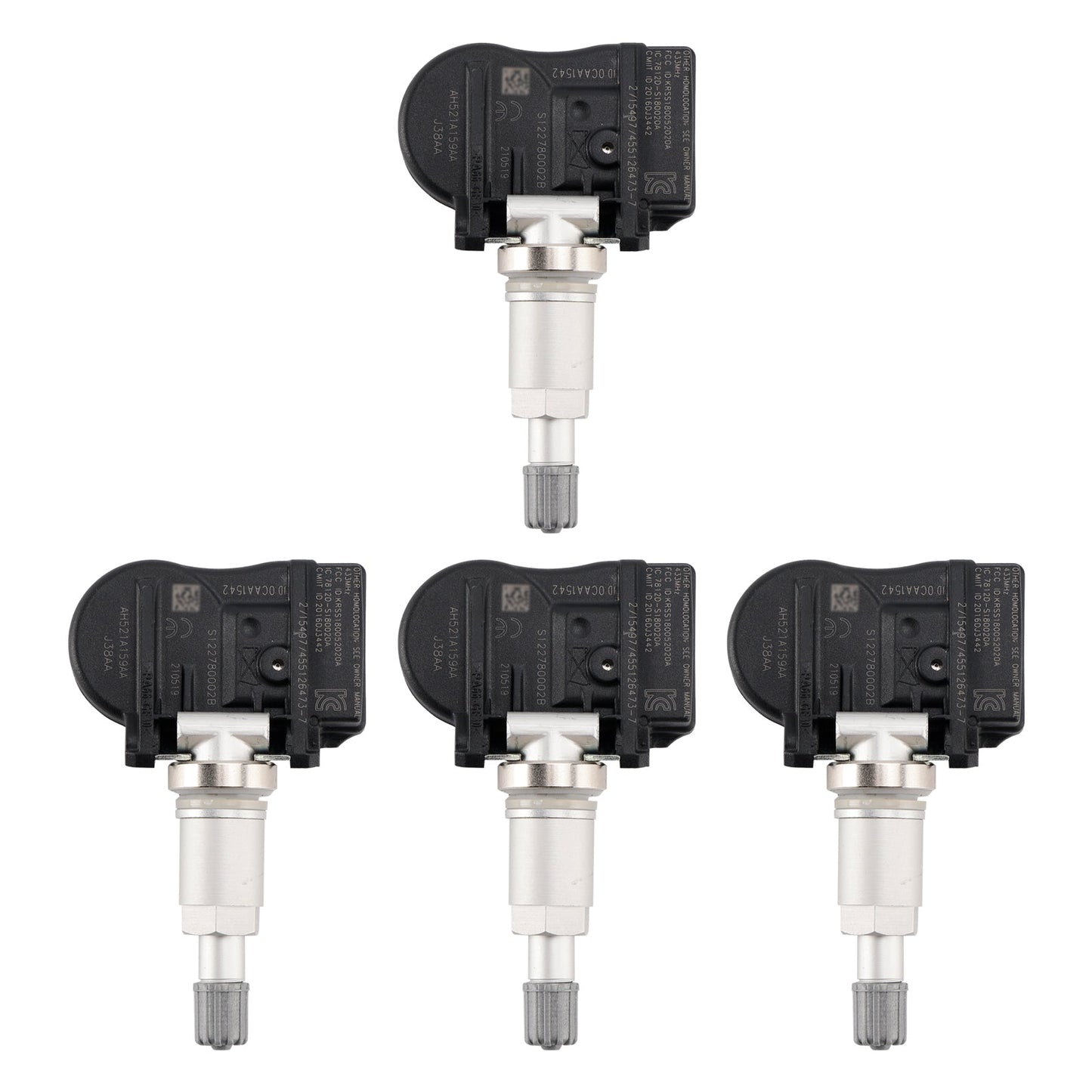 4 sensori di pressione pneumatici TPMS per Land Rover Jaguar AH521A159AA