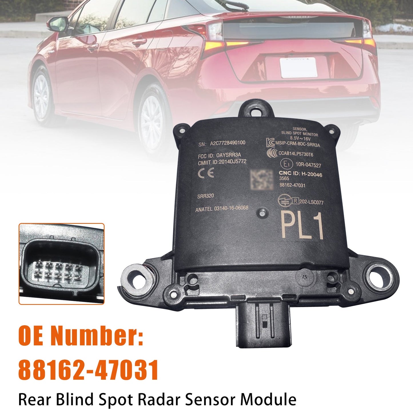 Modulo sensore radar per angolo cieco posteriore per Toyota Prius 2019-2022, codice 88162-47031