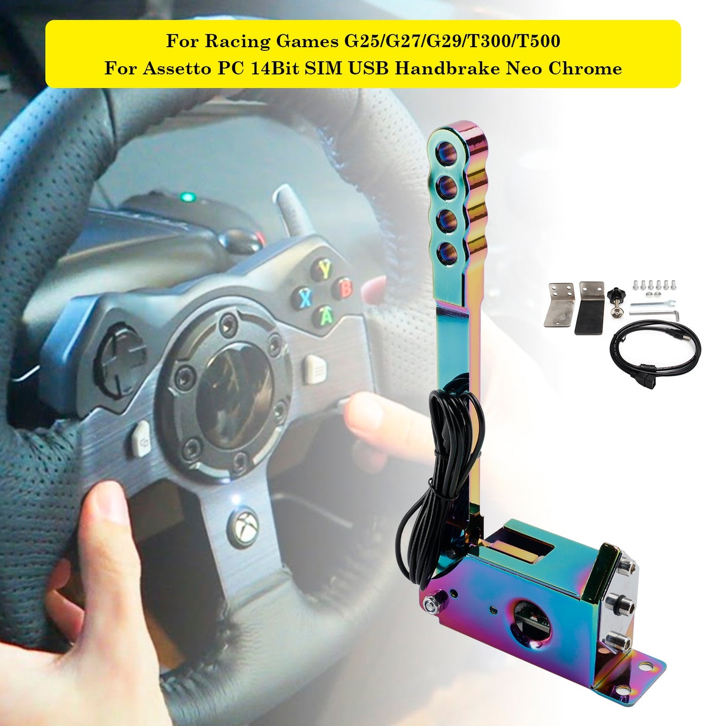Per giochi di corse G25/G27/G29/T300/T500 Per Assetto PC 14Bit SIM USB Handbrake