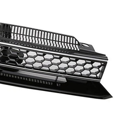 Griglia anteriore alta stile GTI con finiture cromate nere, compatibile con VW Golf 6 MK6 2010-2014
