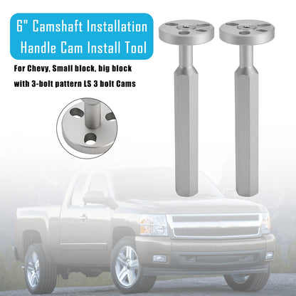 2x 6"" Maniglia di installazione dell'albero a camme Strumento di installazione della camma per Chevy con schema a 3 bulloni