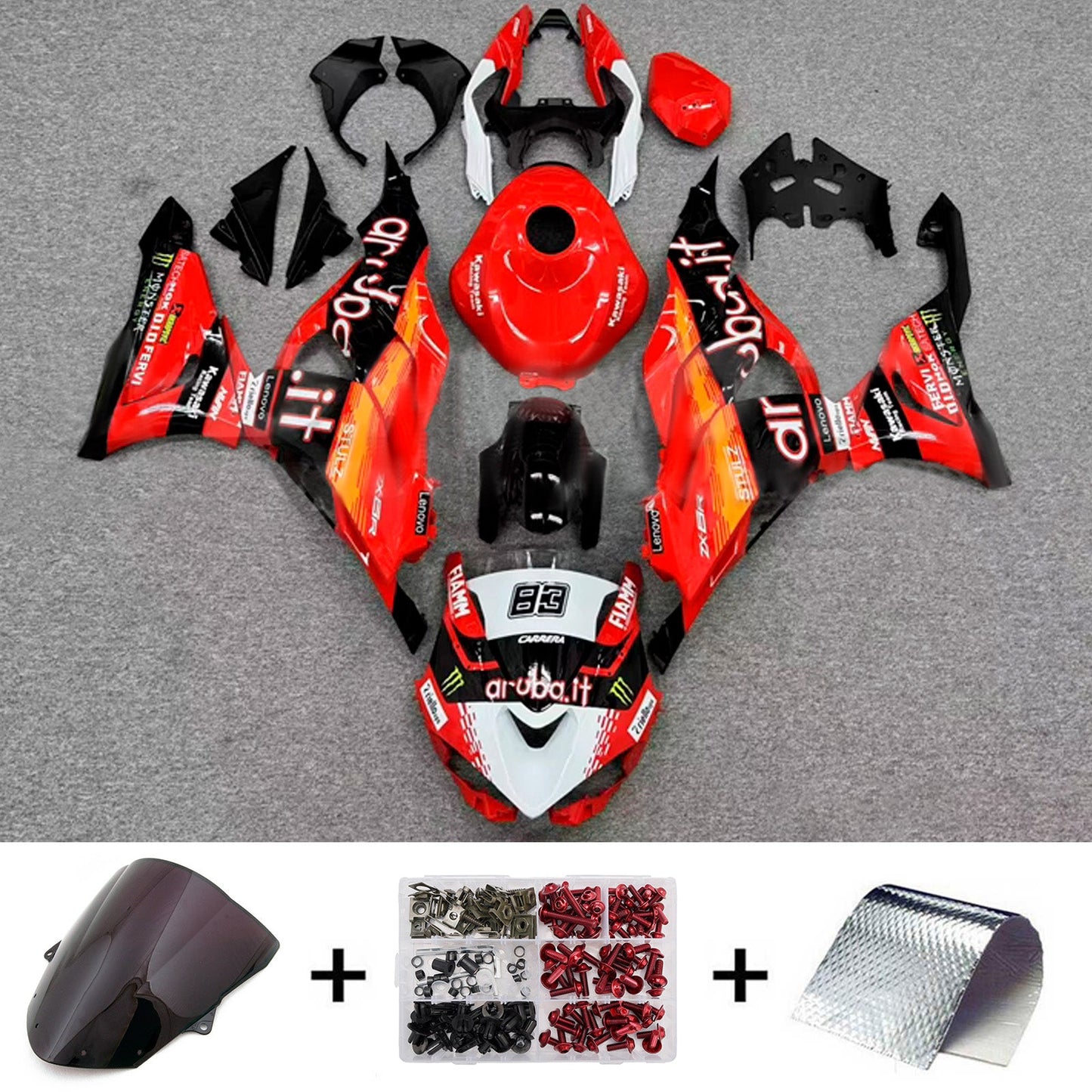 Kit carenatura iniezione in plastica ABS adatto per Kawasaki ZX-6R 2024-2026