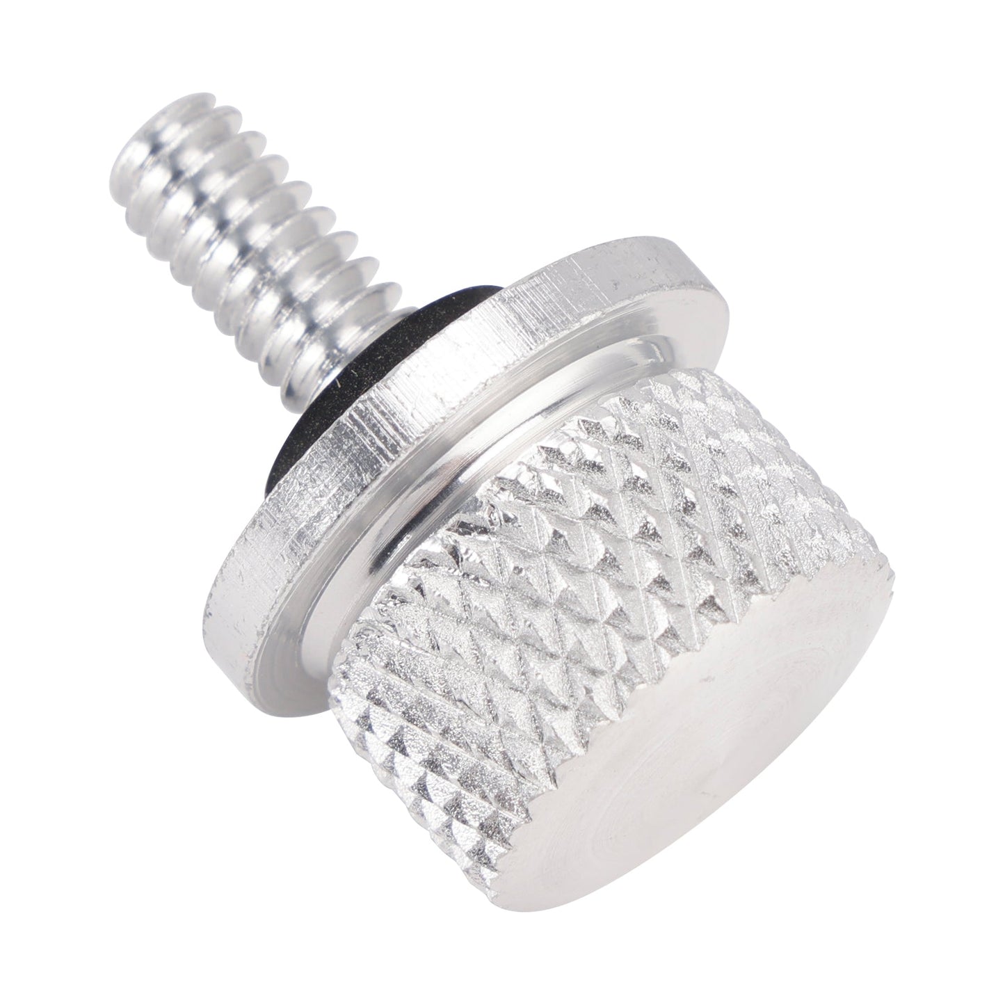 Kit di rilascio piastra bullone sella argento da 1/4""-20 per Touring Softail Dyna 96-23