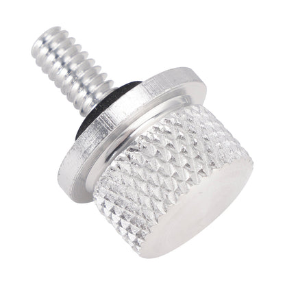 Kit di rilascio piastra bullone sella argento da 1/4""-20 per Touring Softail Dyna 96-23