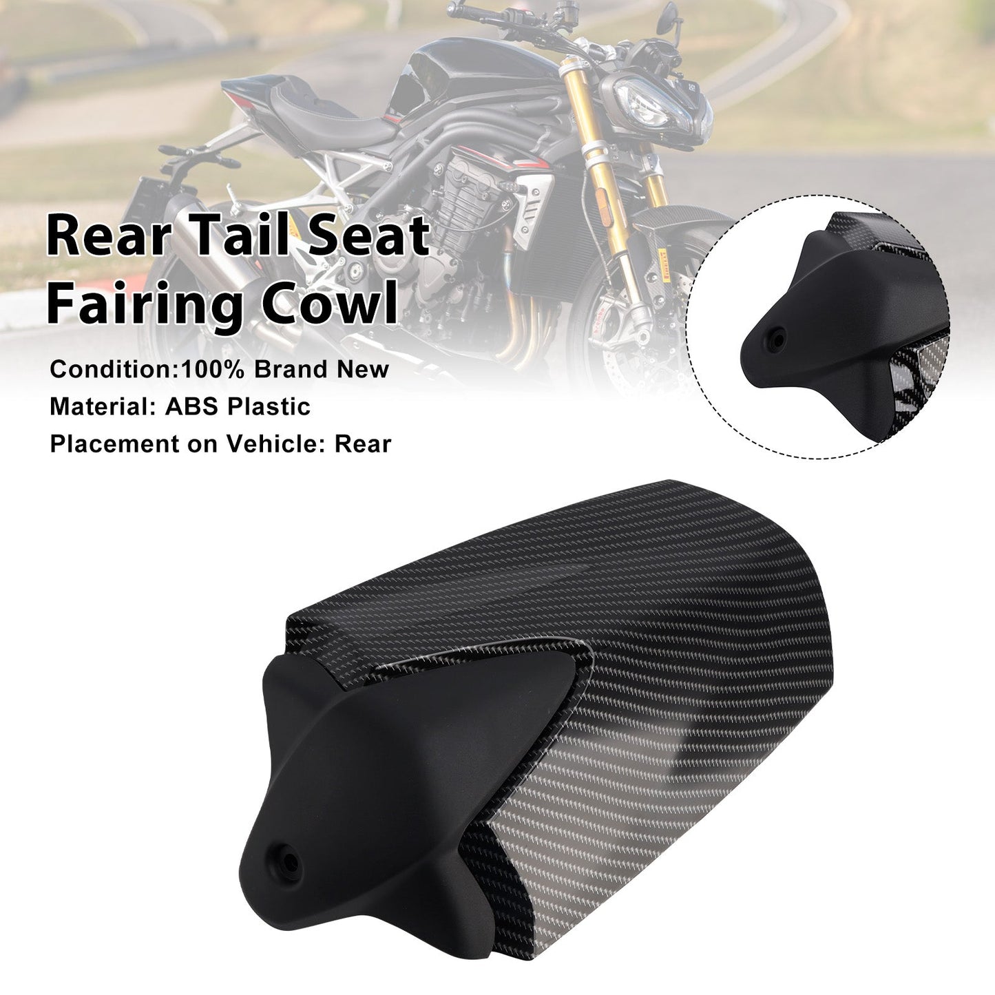 2021-2024 Per Speed Triple 1200 RS Copertura cupolino posteriore sella