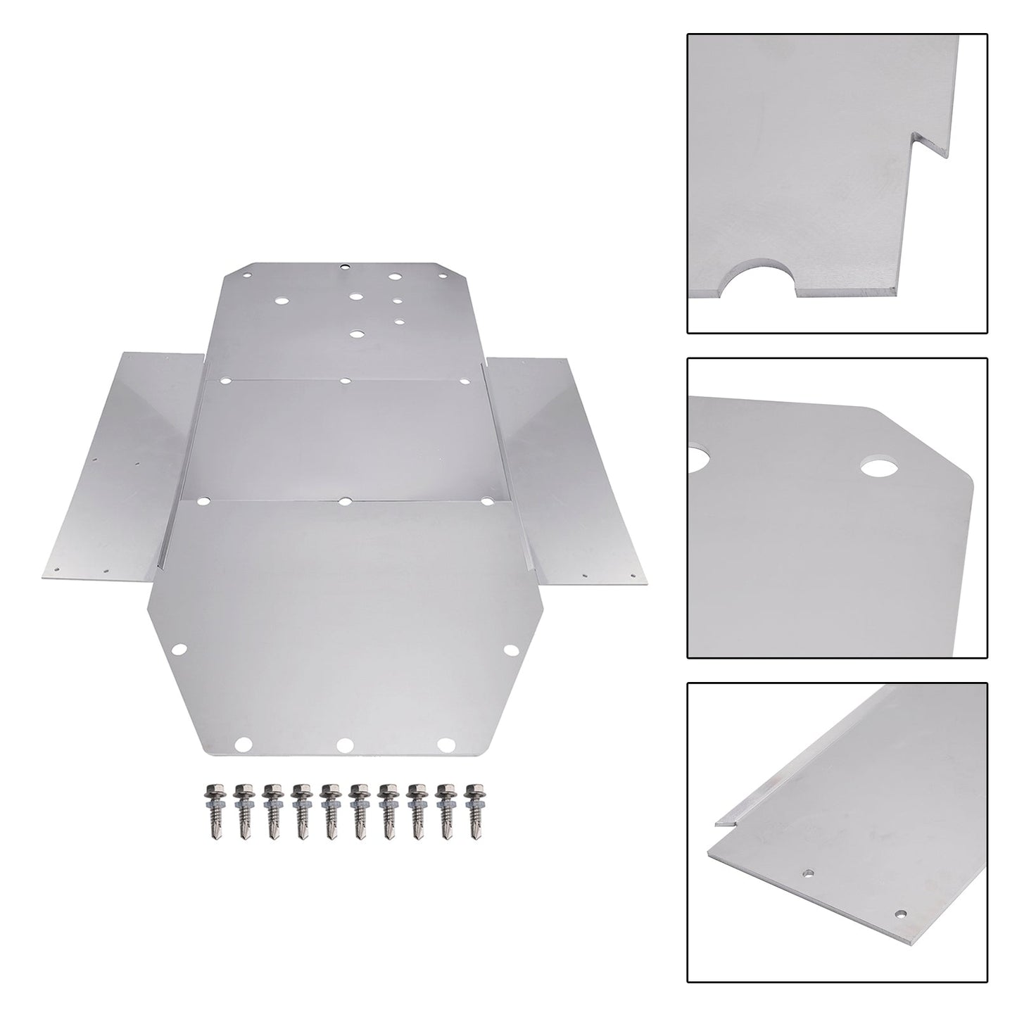 Piastra paramotore in alluminio per protezione telaio Polaris RZR 800 2008-2014