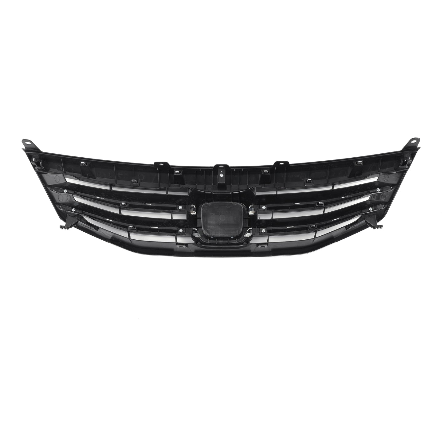 Black Chrome Front Upper Bumper Hood Grille Grill Per Honda Accord 2011-2012 4DR
