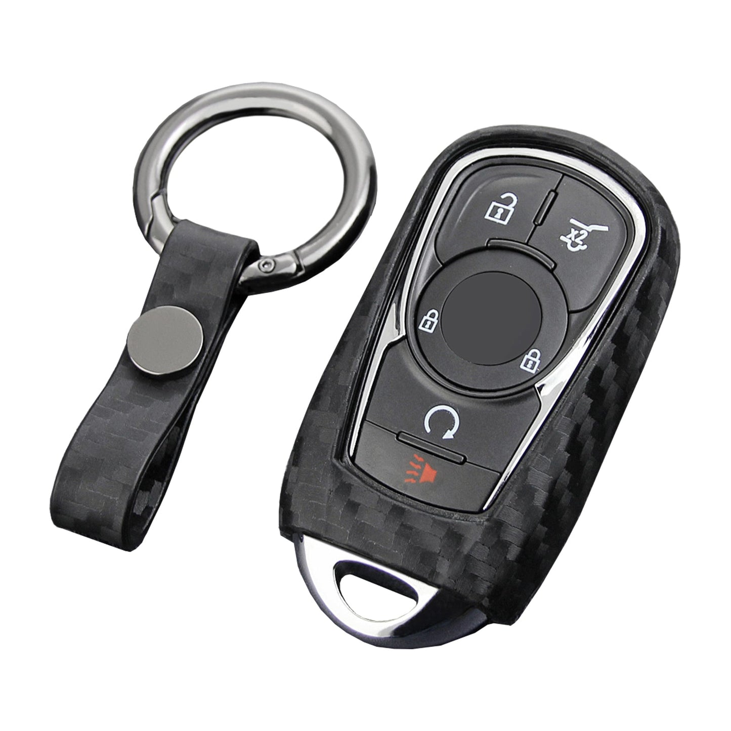 Custodia in pelle e silicone per chiave auto con fibbia per Buick
