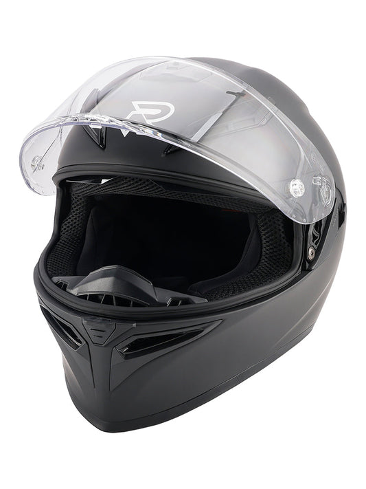 Casco da moto DOT per adulti Street Integrale Arancione Nero opaco