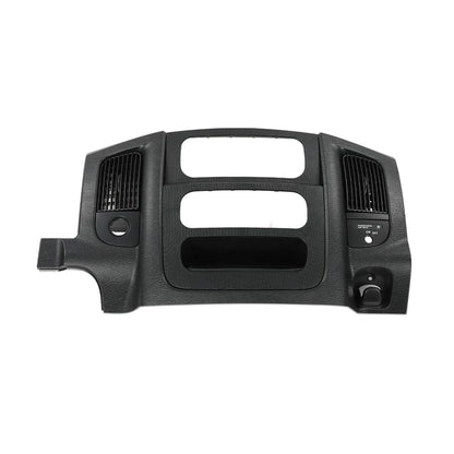 Pannello di rivestimento della bocchetta dell'aria del cruscotto centrale Dodge Ram 1500 2002-2005, nero