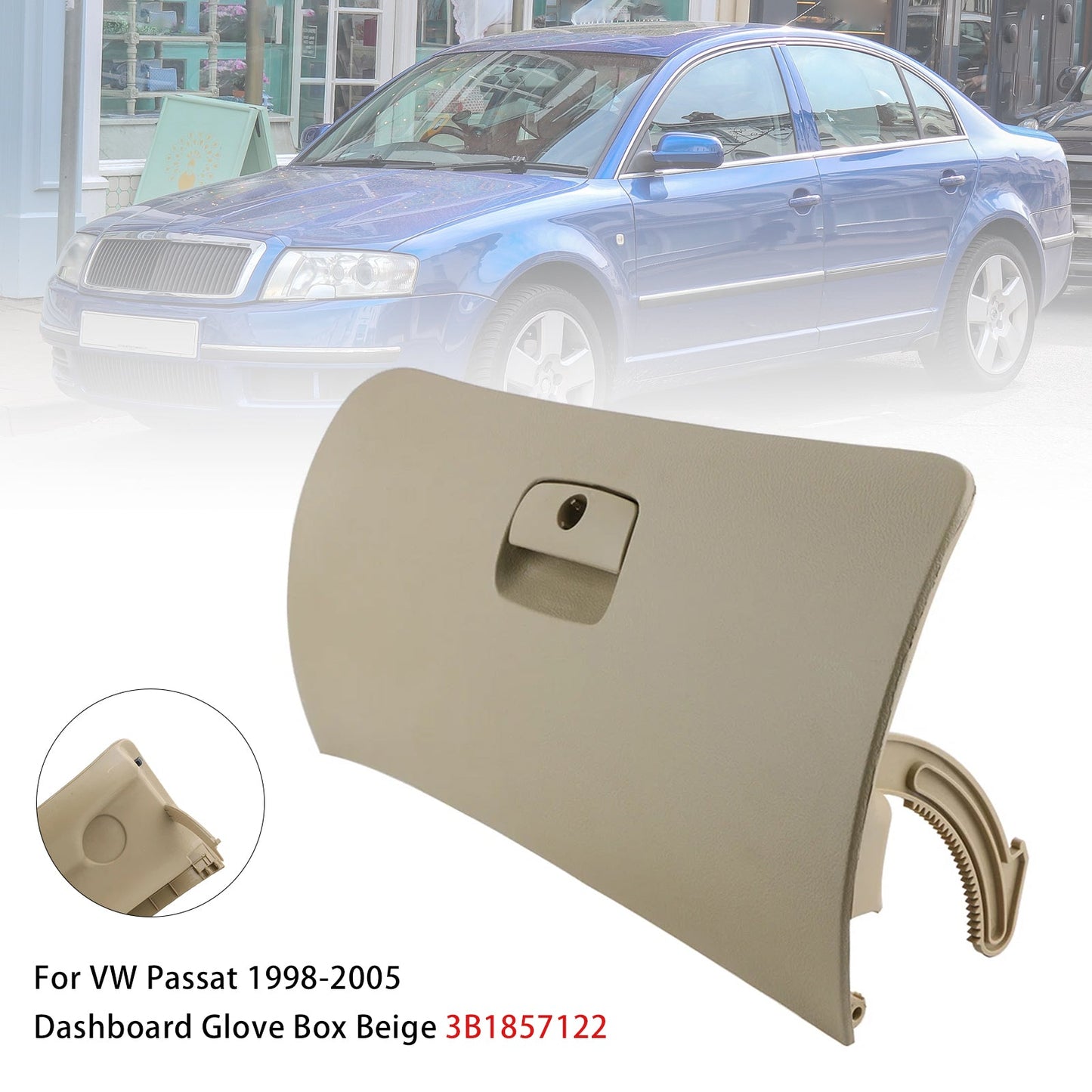 Vano portaoggetti del cruscotto beige 3B1857122 per VW Passat 1998-2005
