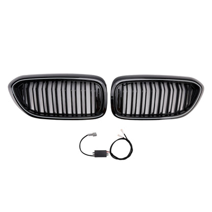 Griglia anteriore a doppio rene nera lucida per BMW Serie 5 G30 G31 2017-2020