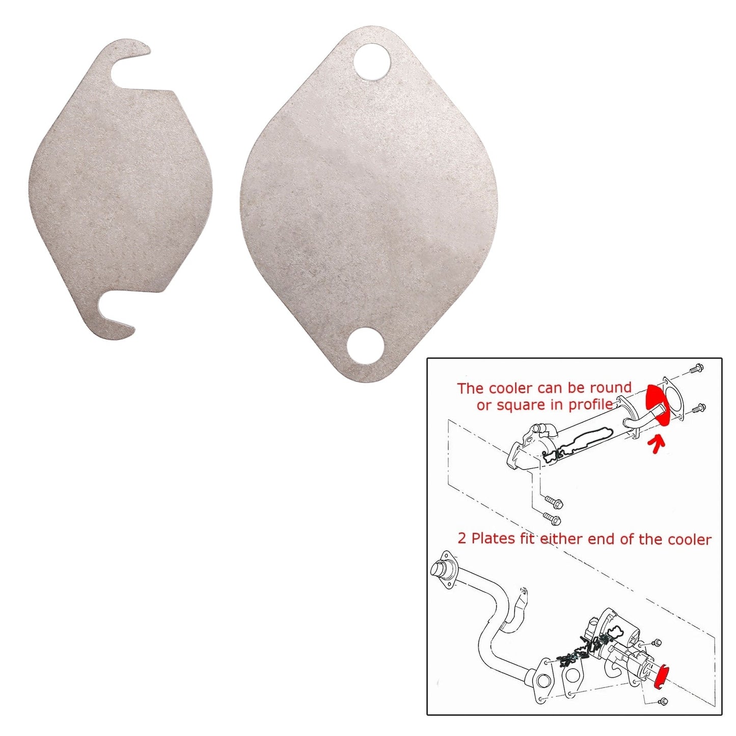Piastra di chiusura valvola EGR per Ford MK7 Transit 2.2 2.4 TDCi per Land Rover 2.4