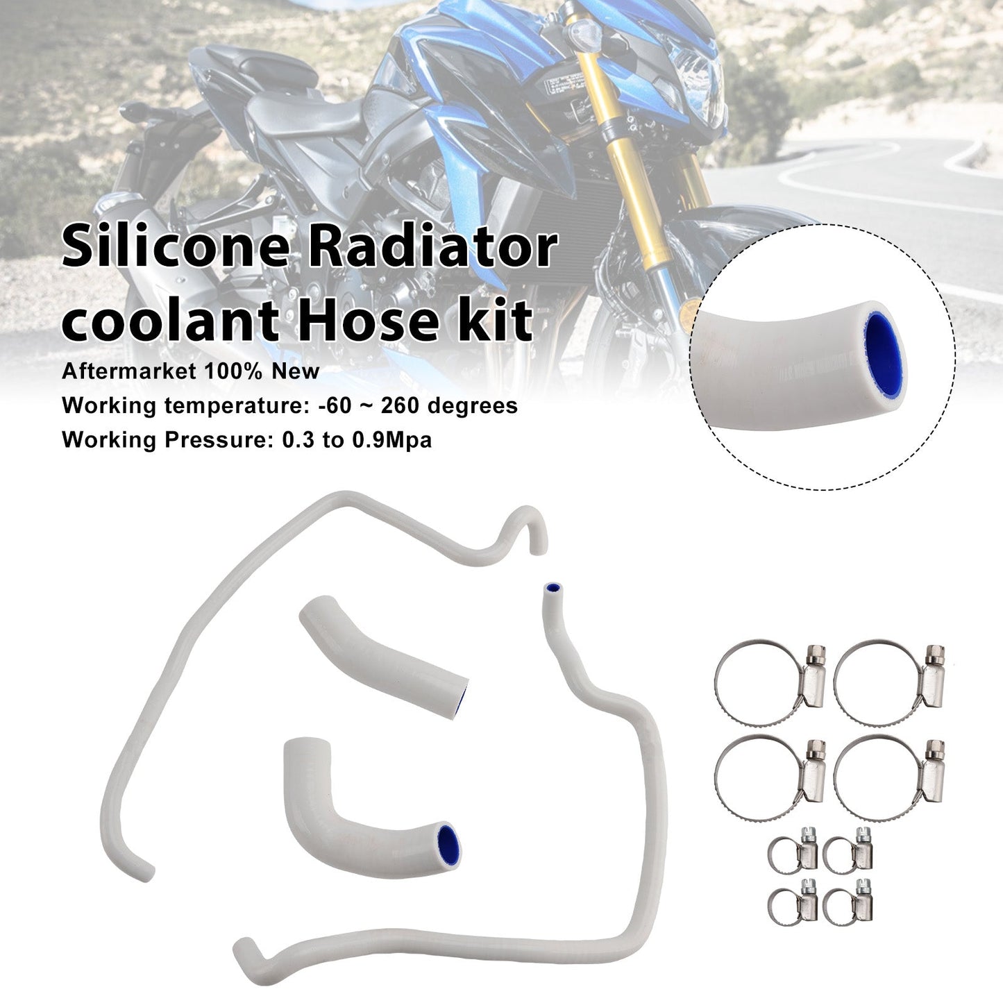 Kit di tubi flessibili in silicone per il liquido di raffreddamento del radiatore della Rocket 3 (2019-2024)