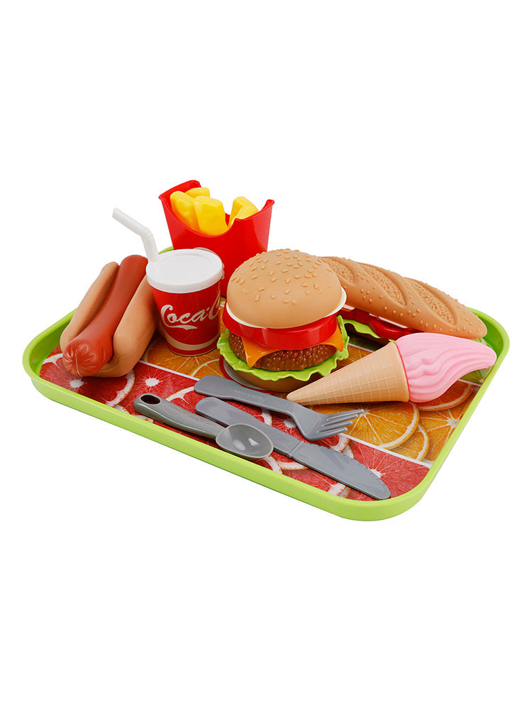 Set di giocattoli per bambini, giocattolo da cucina per bambini, hamburger e gelato