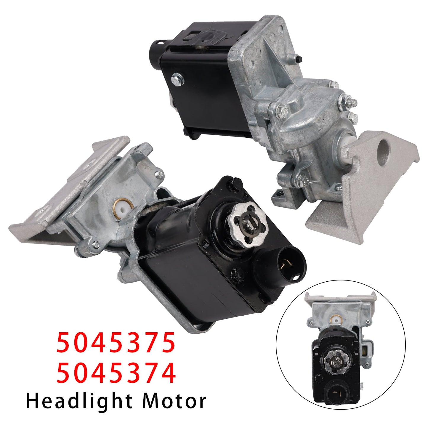 Motorino faro sinistro e destro per Chevrolet Corvette 1963-1967, codici 5045375 e 5045374.