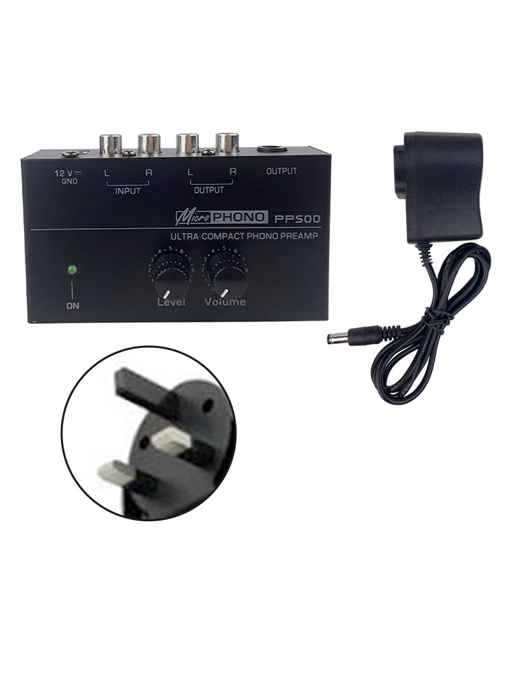 Preamplificatore Phono PP500 Preamplificatore con controllo del volume a 12 V per giradischi LP