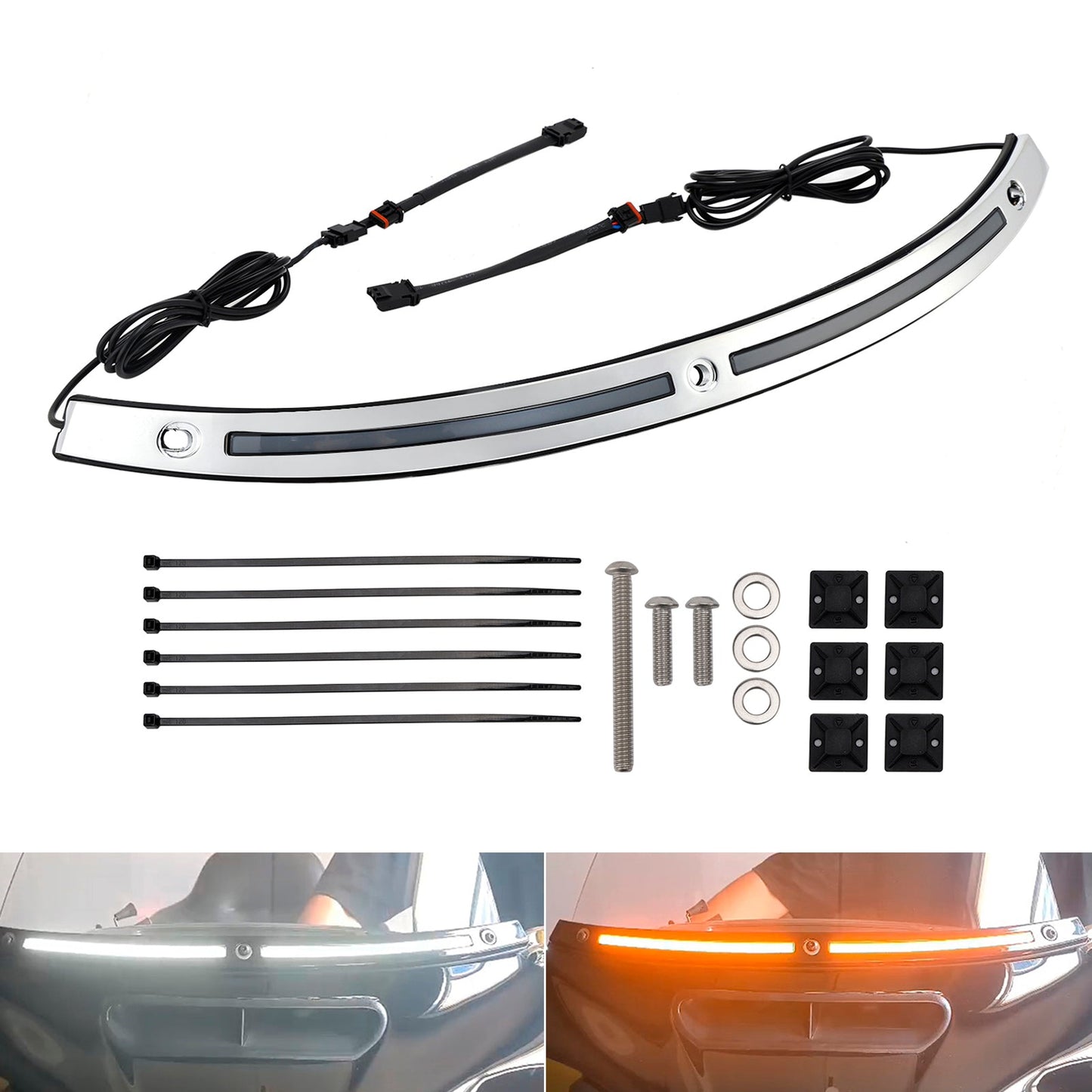 2014+ Touring Electra Glide Street Glide Ultra Limited Luce di direzione a LED Rivestimento parabrezza
