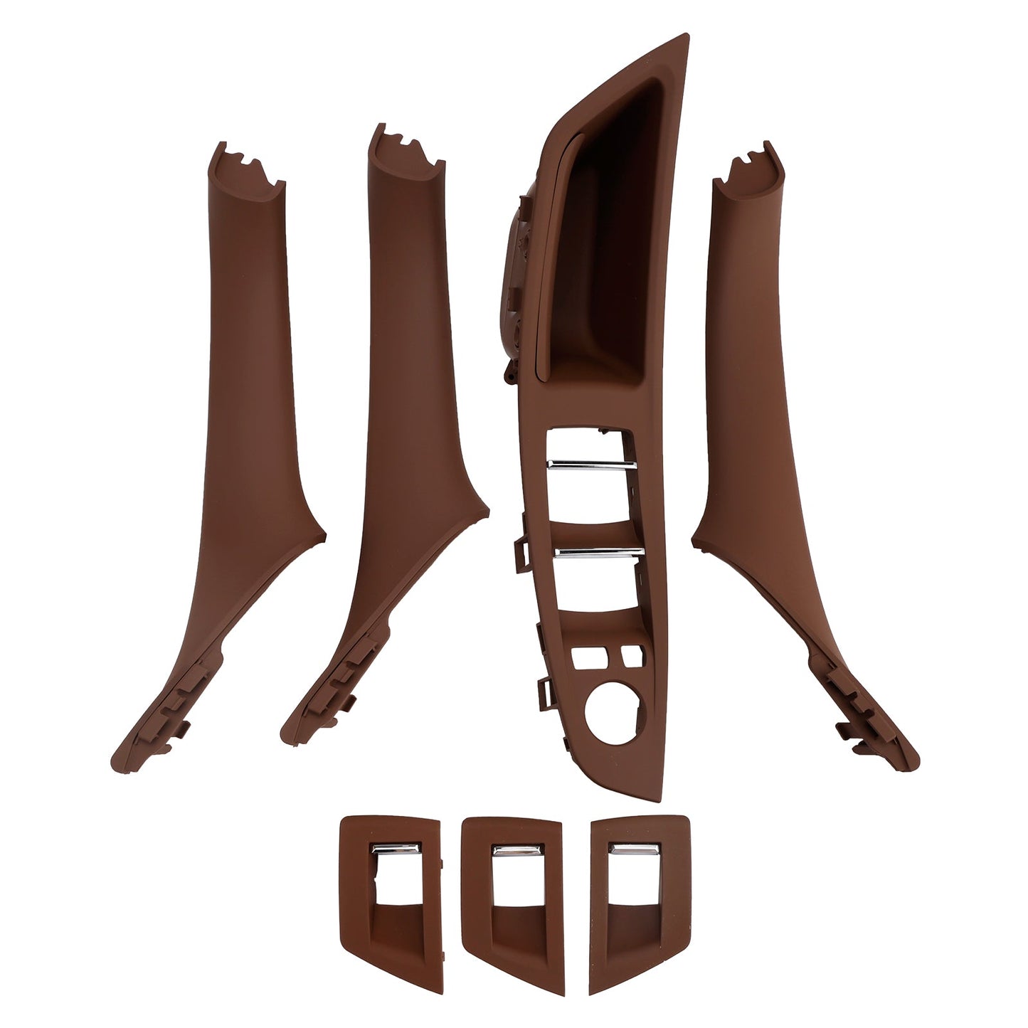 7x Maniglia interna per pannello porta rosso-marrone per BMW Serie 5 F10 F11 10-16