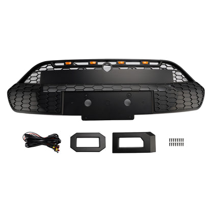 2013-2017 Ford Transit Custom Griglia per paraurti anteriore nera opaca con LED