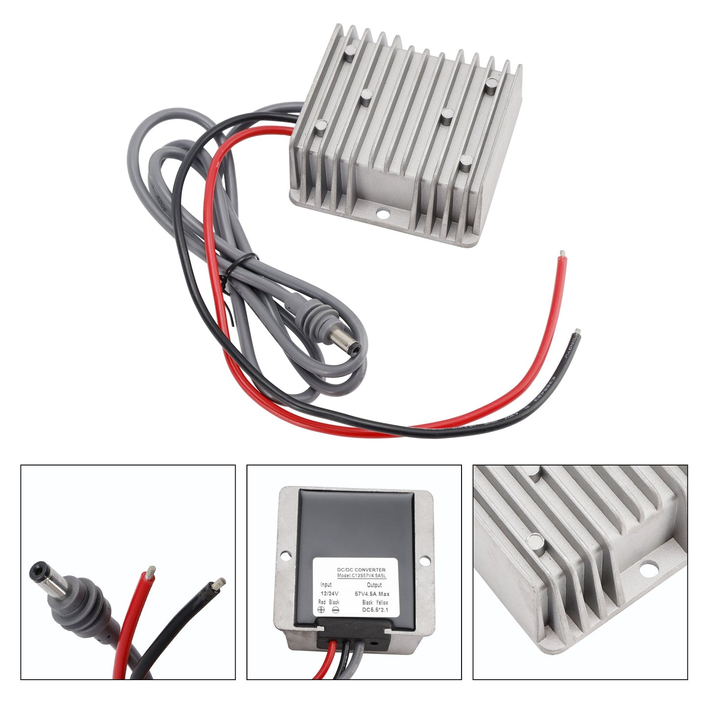 Mini adattatore 12V convertitore step-up CC 12V/24V a 57V 4,5A 256W Smart Boost