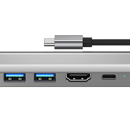 5 in 1 TYPE-C a USB3.0*1+USB2.0*1+PD100W/dati USB-C+HDMI+scheda di rete 100M per iPad