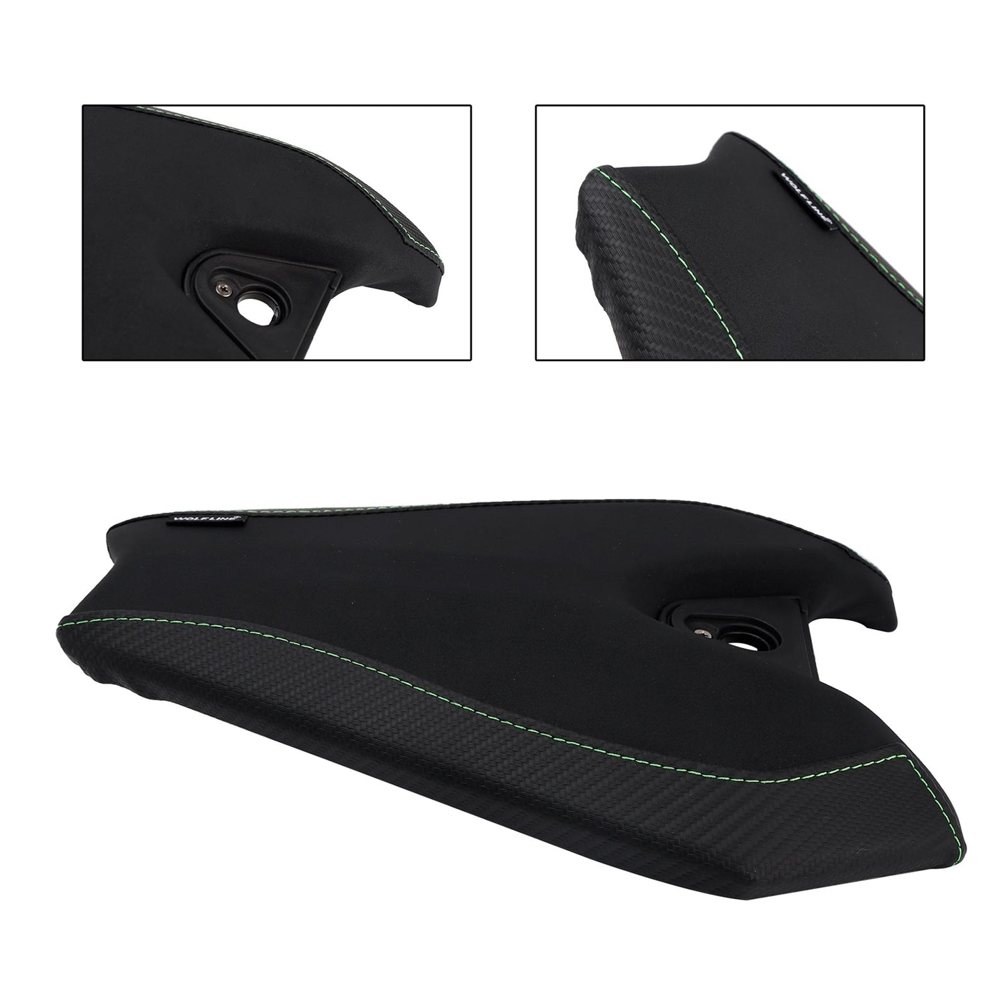 2014-2025 Per Kawasaki Z1000 Cuscino sedile passeggero posteriore Pilone Verde piatto2 24 Rosso