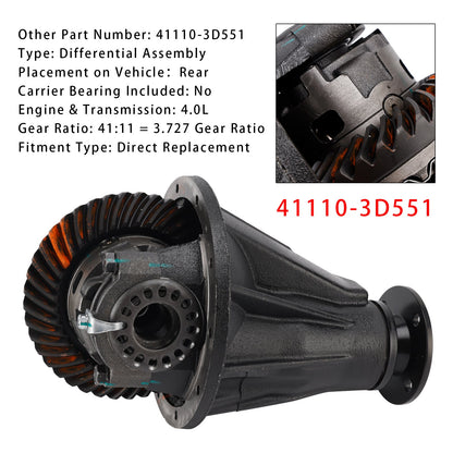 2003-2009 Toyota 4Runner 4WD 4.0L 4WD Gruppo differenziale posteriore 41:11 Rapporto di trasmissione 3.727 42181-60130