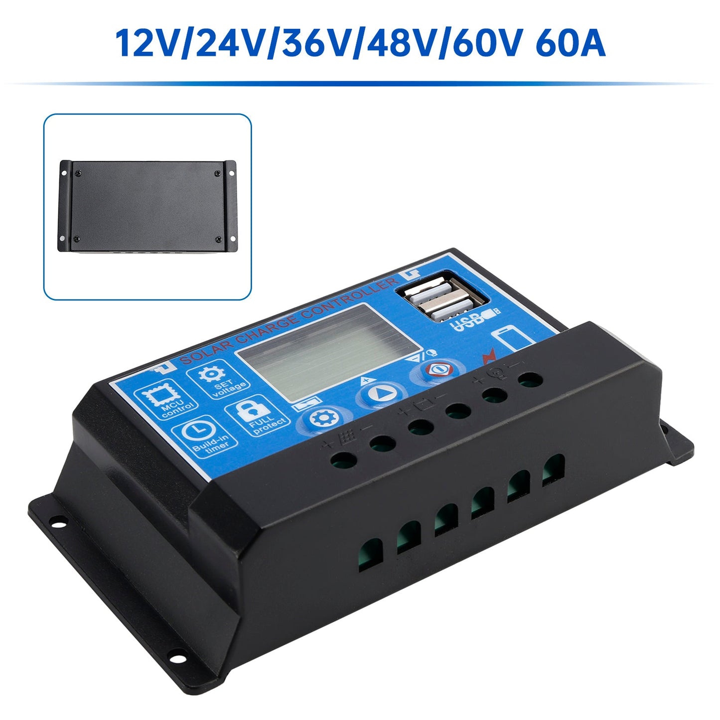Regolatore solare PWM 12V-60V Visualizzazione corrente Controllo luce solare stradale 0V Avvio