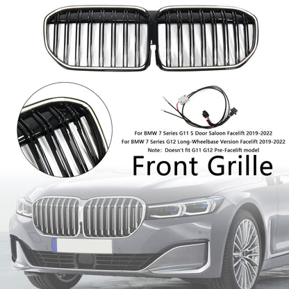 Griglia anteriore nera lucida a doppia stecca per BMW Serie 7 G11 G12 2019-2022