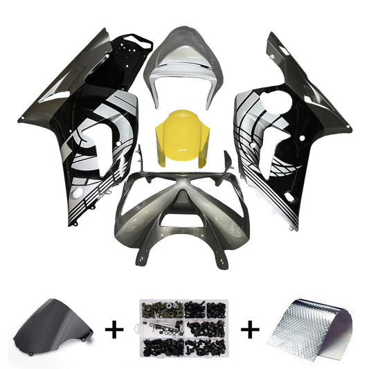 Kit carenatura iniezione in plastica ABS adatto per Kawasaki ZX6R 636 2003-2004
