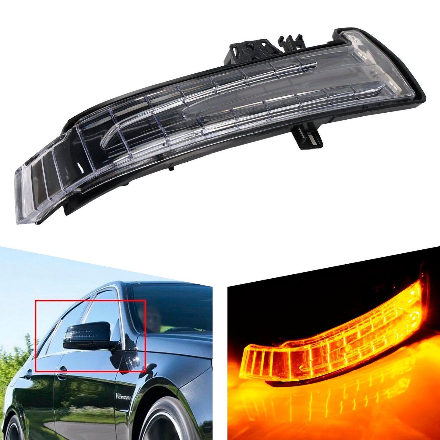 Indicatore di direzione a LED per specchietto retrovisore destro per Mercedes W176 W246 W204