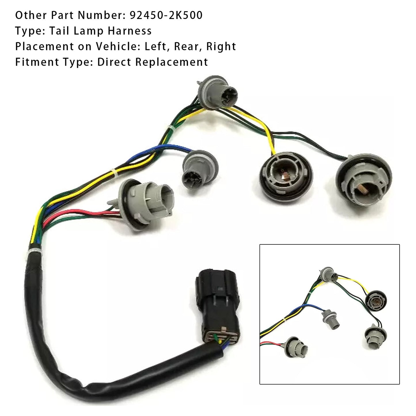 Cablaggio fanale posteriore sinistro o destro Kia Soul 2011-2013 SENZA LED 92450-2K500