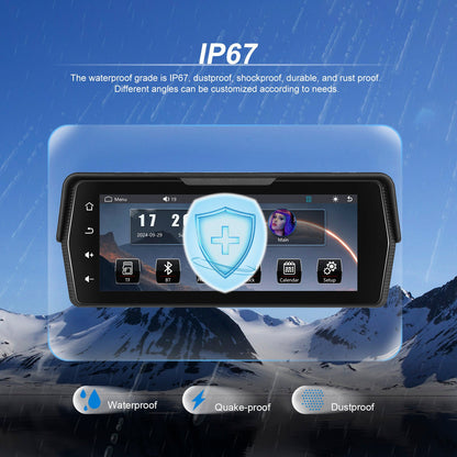Mirroring dello schermo Android Auto Wireless CarPlay PND da 6,86 pollici per motociclette
