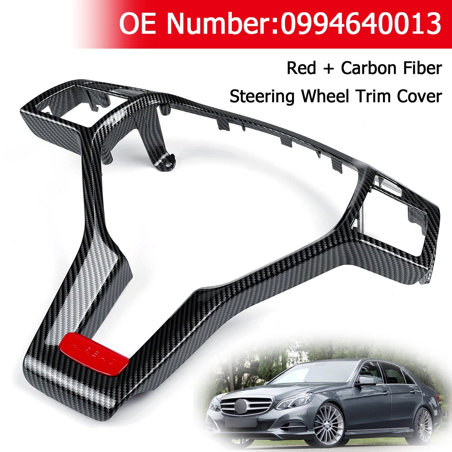 Coprivolante effetto carbonio per Mercedes Benz Classe C W204 C63 AMG