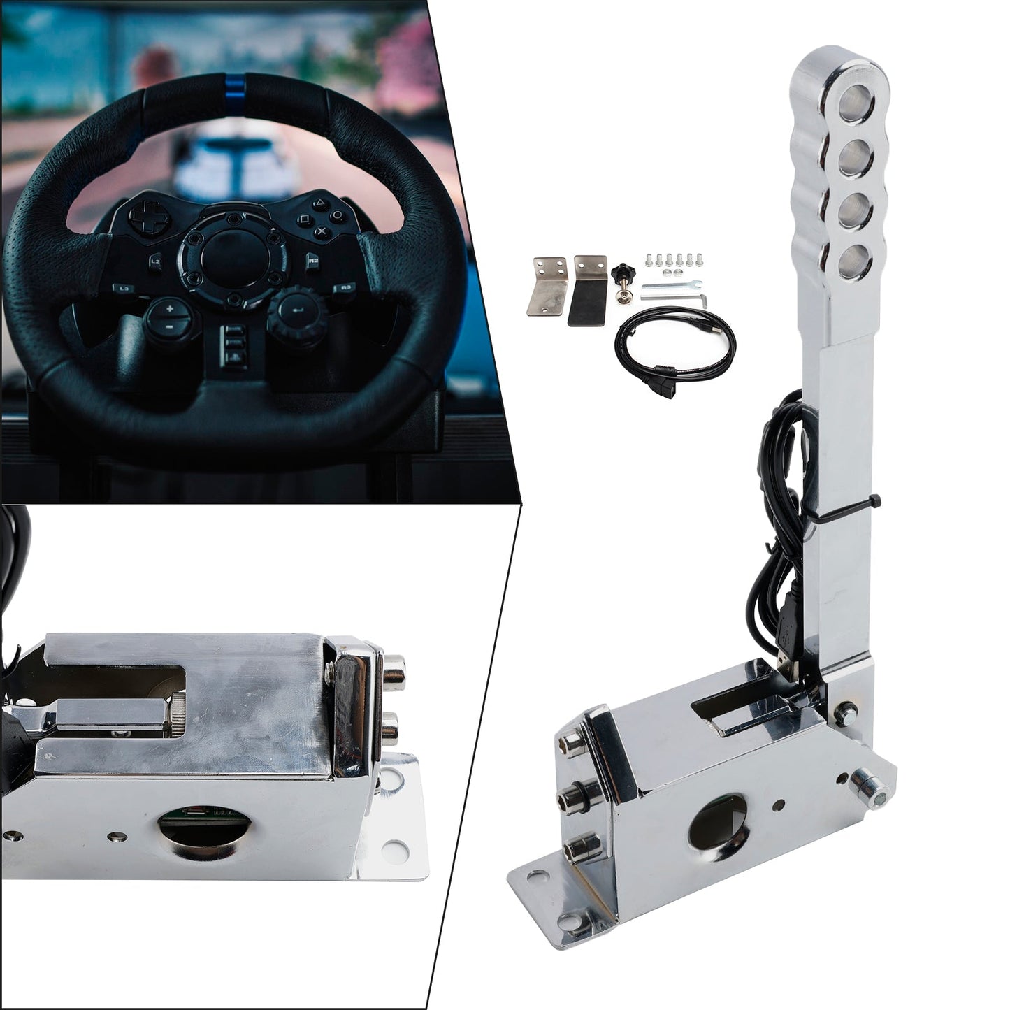 Per giochi di corse G25/G27/G29/T300/T500 Per Assetto PC 14Bit SIM USB Handbrake