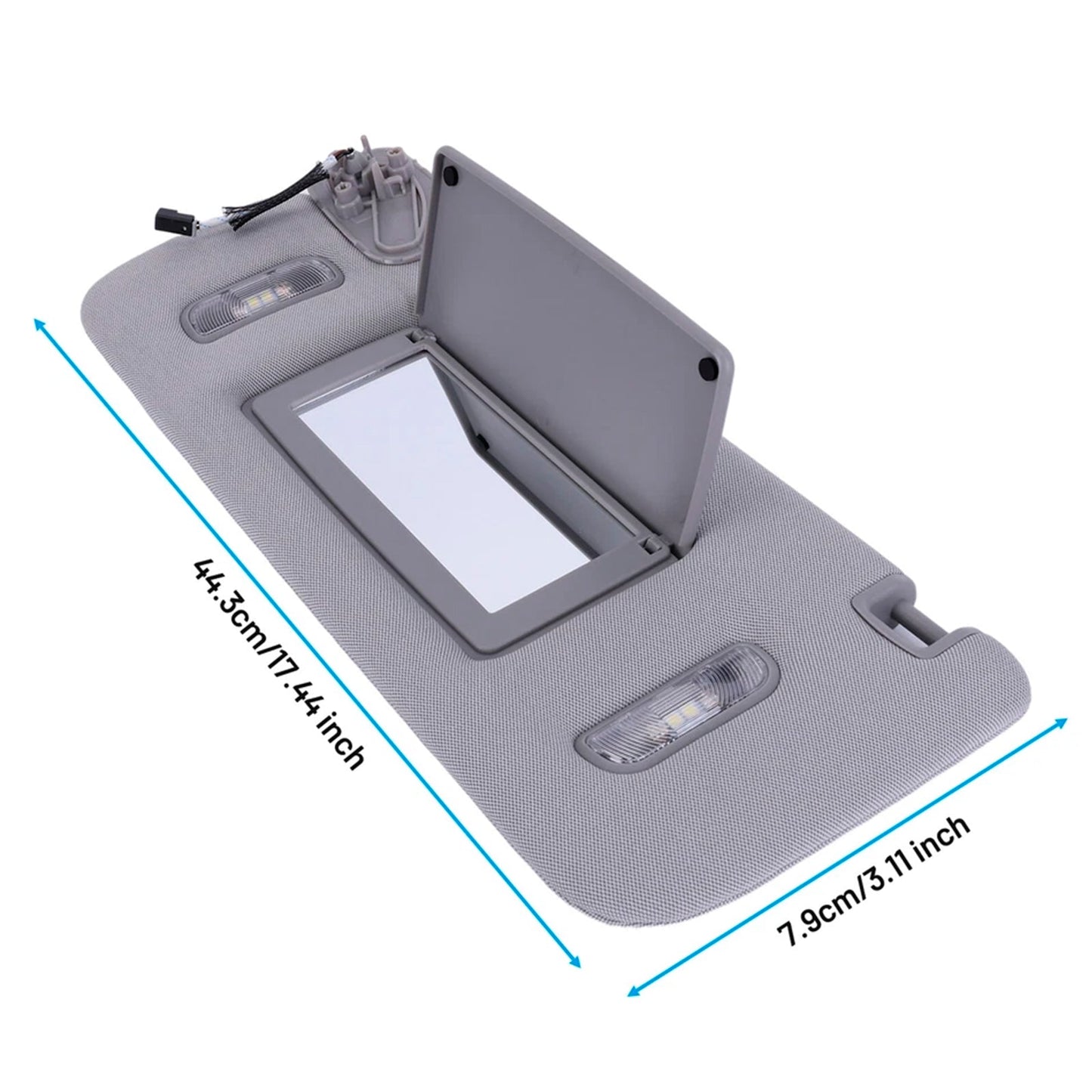 Visiera parasole sinistra grigia 85220-F0100TTX per Hyundai Elantra 16-19