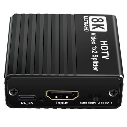 Splitter HDMI 8K 1 a 2 HD2.1 8K60hz/4K120hz/1080P240hz con EDID Splitter 1x2