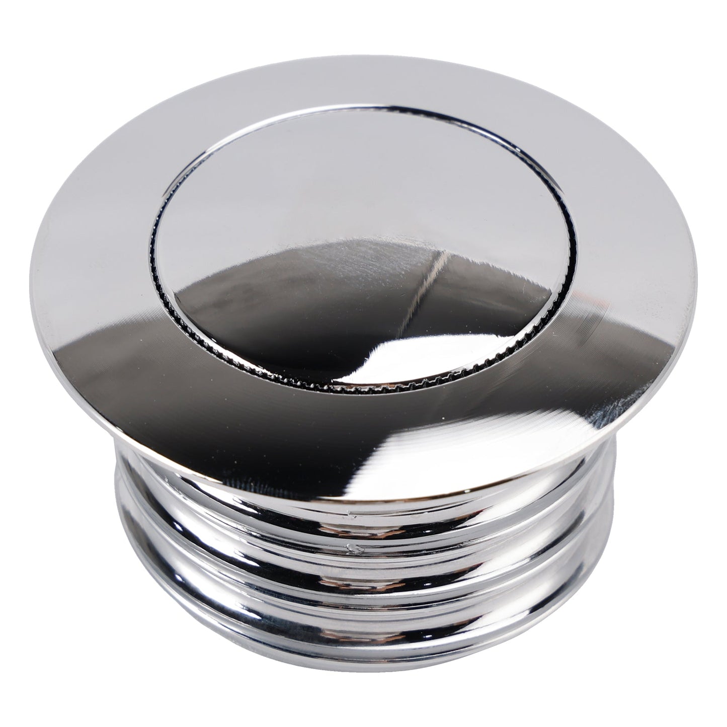 Set di tappi serbatoio a vite in alluminio billet cromato per Touring Softail Dyna