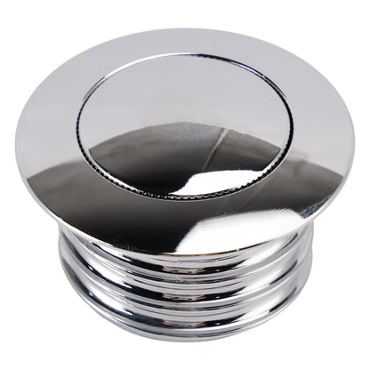 Set di tappi serbatoio a vite in alluminio billet cromato per Touring Softail Dyna