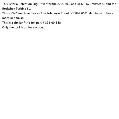 Driver per perno di fissaggio reggisella Transfer SL - clone di 398-00-838 per servizio FOX